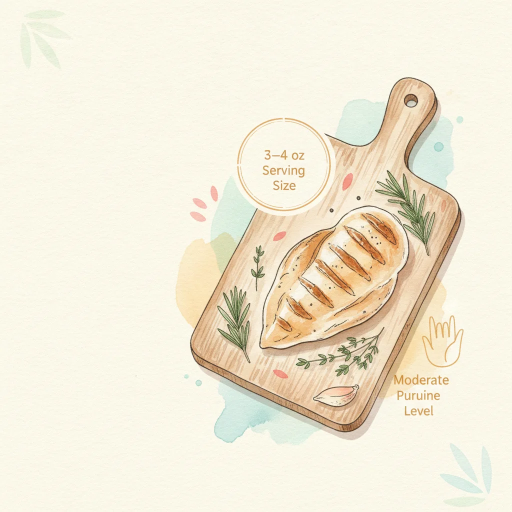 Chicken and Gout: Purine Content by Cut + Safe Serving Sizes